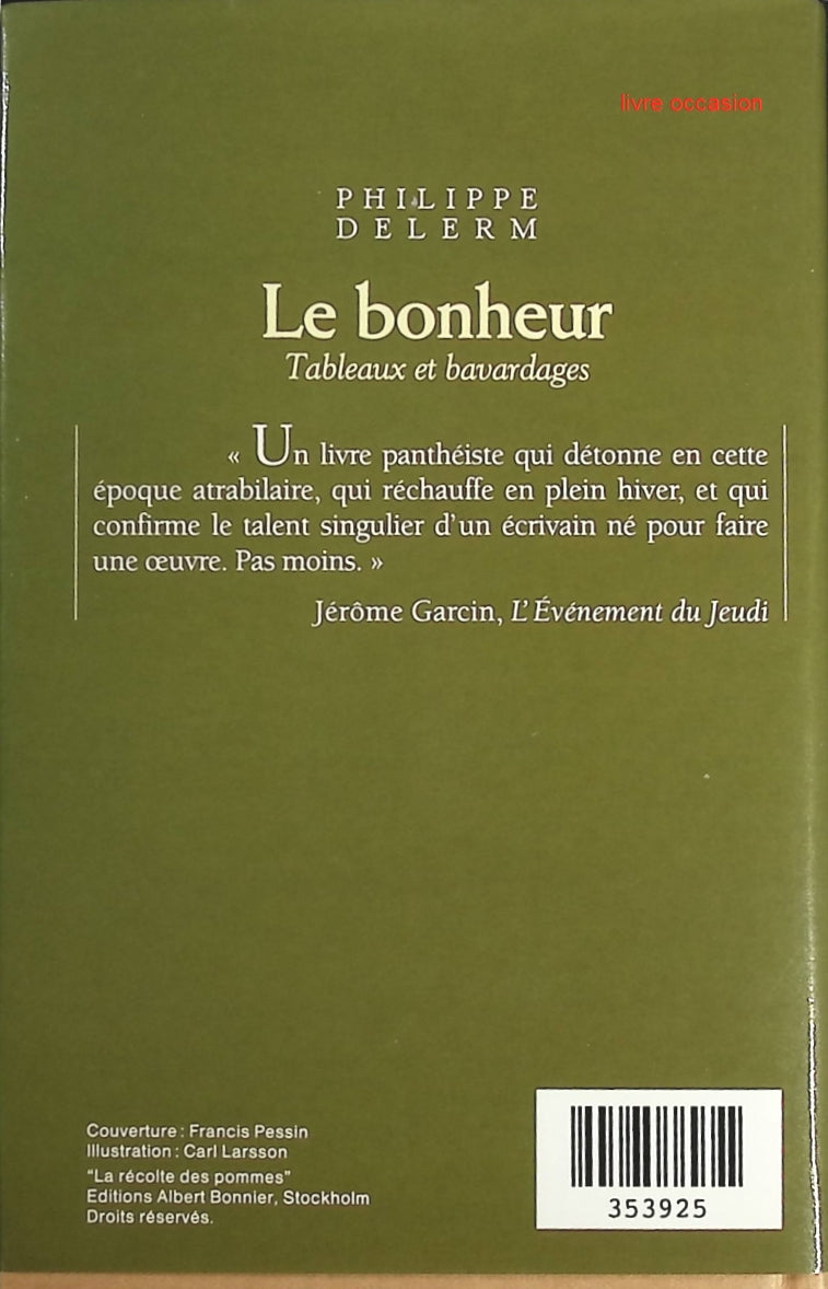 Le bonheur Tableaux et bavardages - Philippe Delerm - Livre
