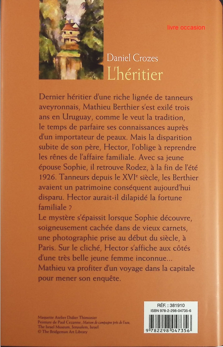 L’héritier - Daniel Crozes - Livre