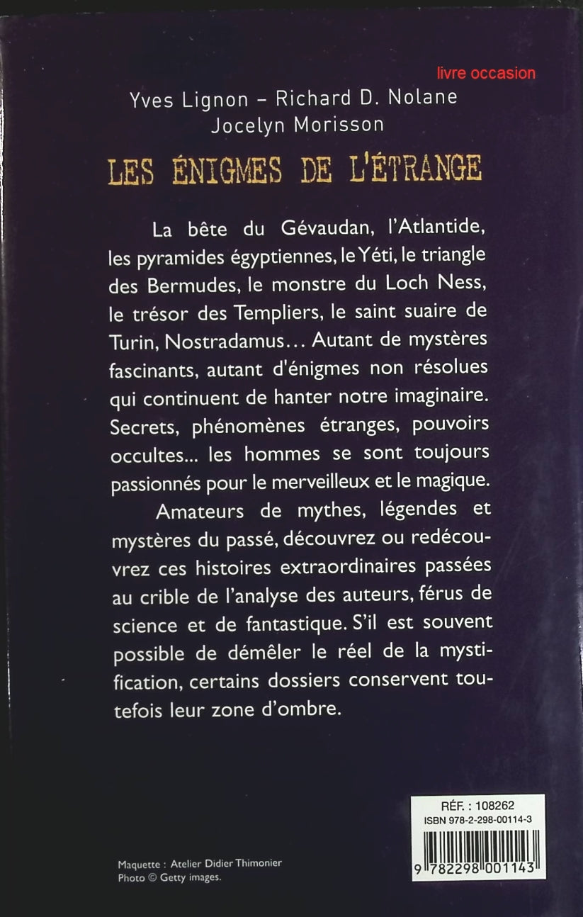 Les Enigmes de l'Etrange - Yves Lignon - Livre
