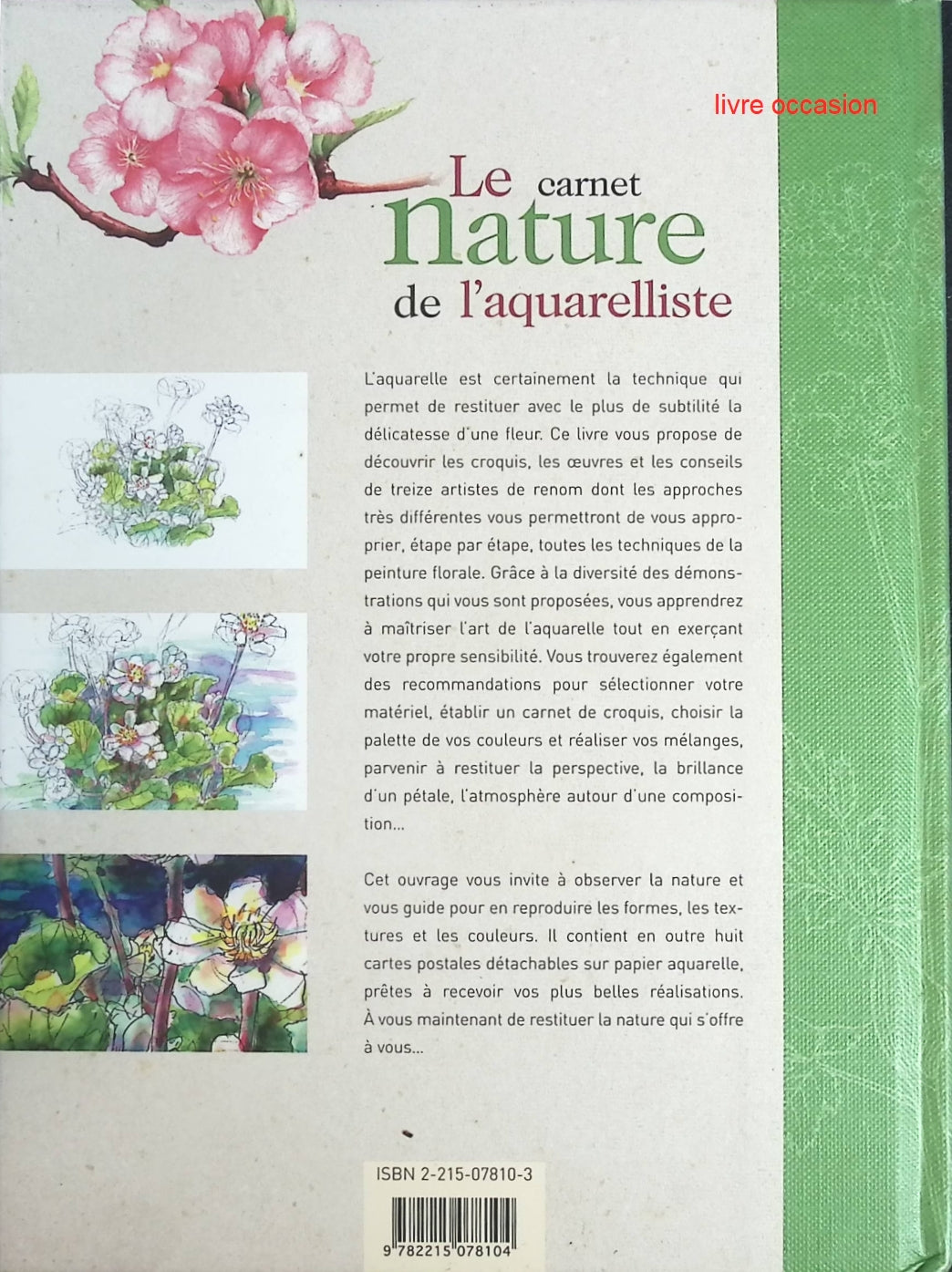 Le carnet nature de l'aquarelliste - Patricia Seligman - Livre