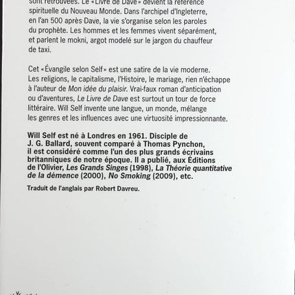 Le livre de Dave - Will Self - Livre