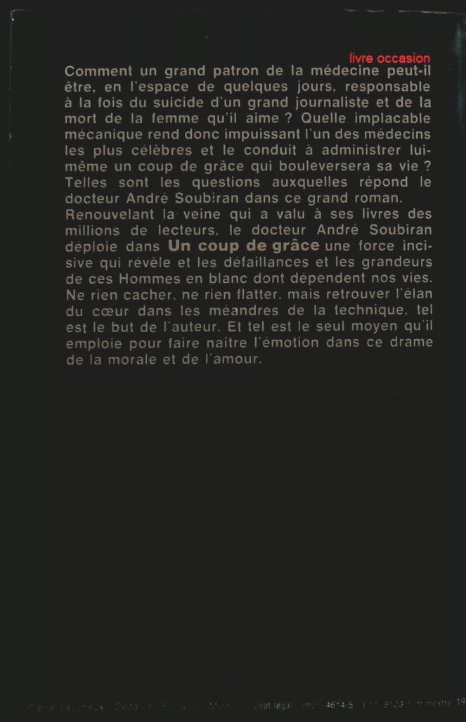 Un coup de grâce - André Soubiran - Livre