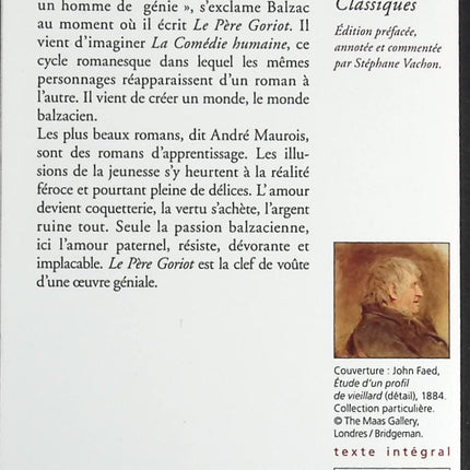 Le Père Goriot - Honoré de de Balzac - Livre