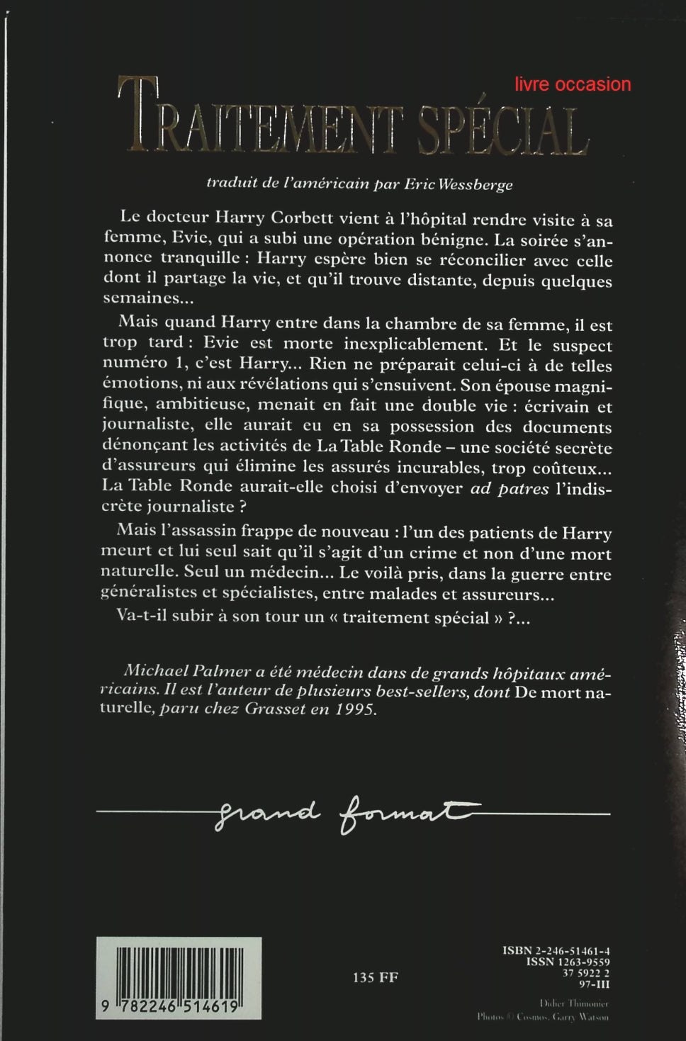 Traitement Spécial - Michael Palmer - Livre