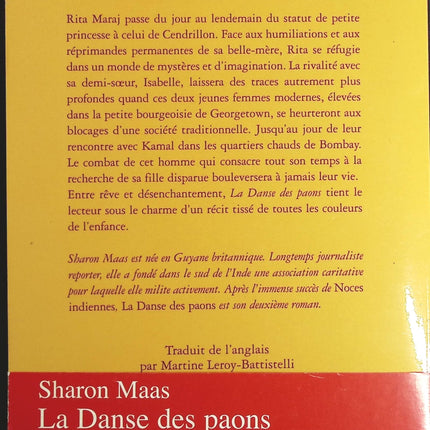 La Danse des paons - Sharon Maas - Livre