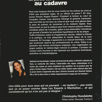 La parole est au cadavre - Perrine Rogiez-Thubert - Livre