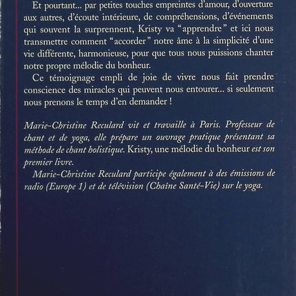 Kristy, une mélodie du bonheur - Marie-Christine Reculard - Livre