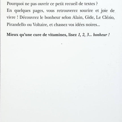 1, 2, 3... bonheur ! Le bonheur en littérature - Hans Christian Andersen - Livre