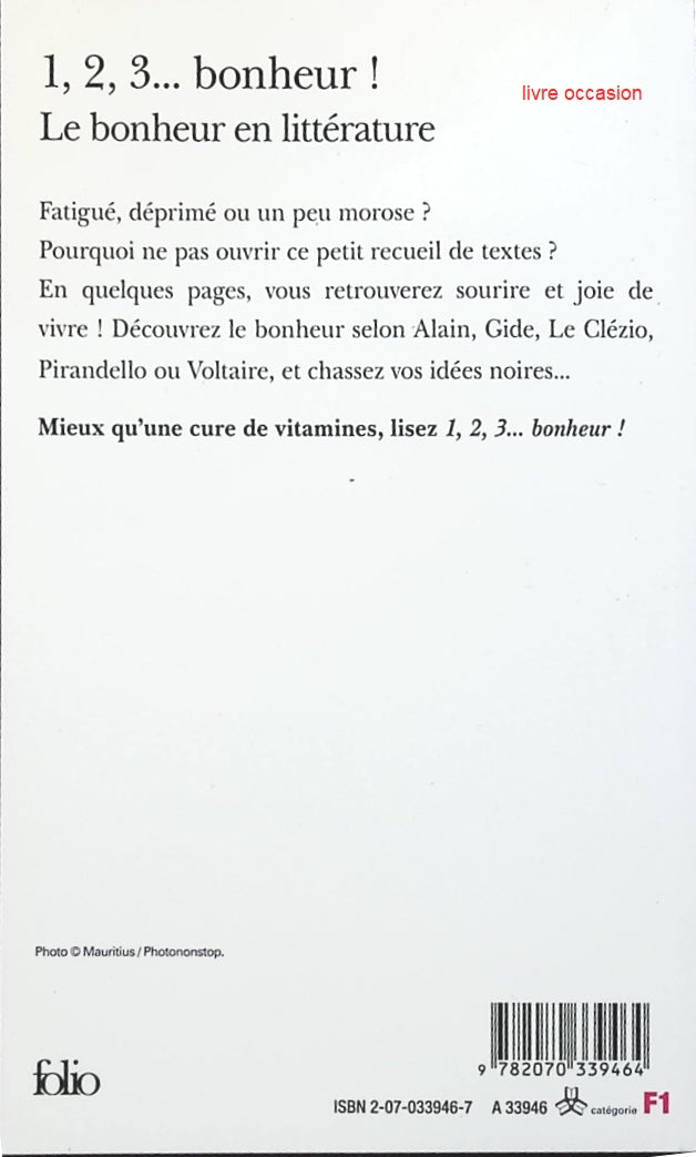 1, 2, 3... bonheur ! Le bonheur en littérature - Hans Christian Andersen - Livre