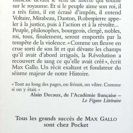 Révolution française, Tome 1 : Le Peuple et le Ro - Max Gallo - Livre