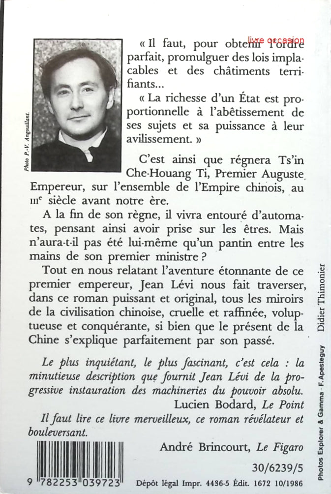 Le grand empereur et ses automates - Jean Lévi - Livre