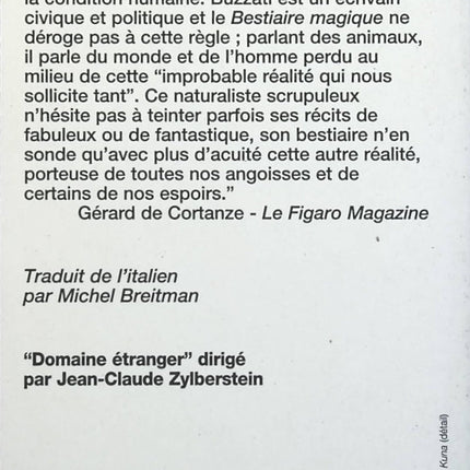 Bestiaire magique - Dino Buzzati - Livre