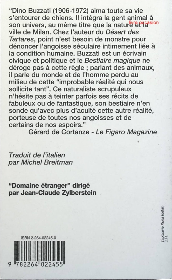 Bestiaire magique - Dino Buzzati - Livre
