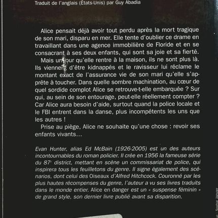 Alice en danger - Ed McBain - Livre