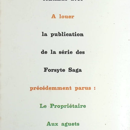 A louer - John Galsworthy - Livre