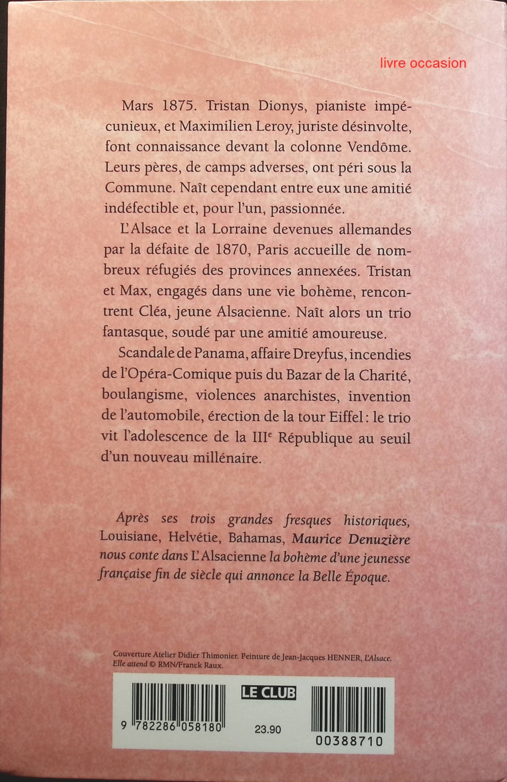 L'Alsacienne - Maurice Denuzière - Livre