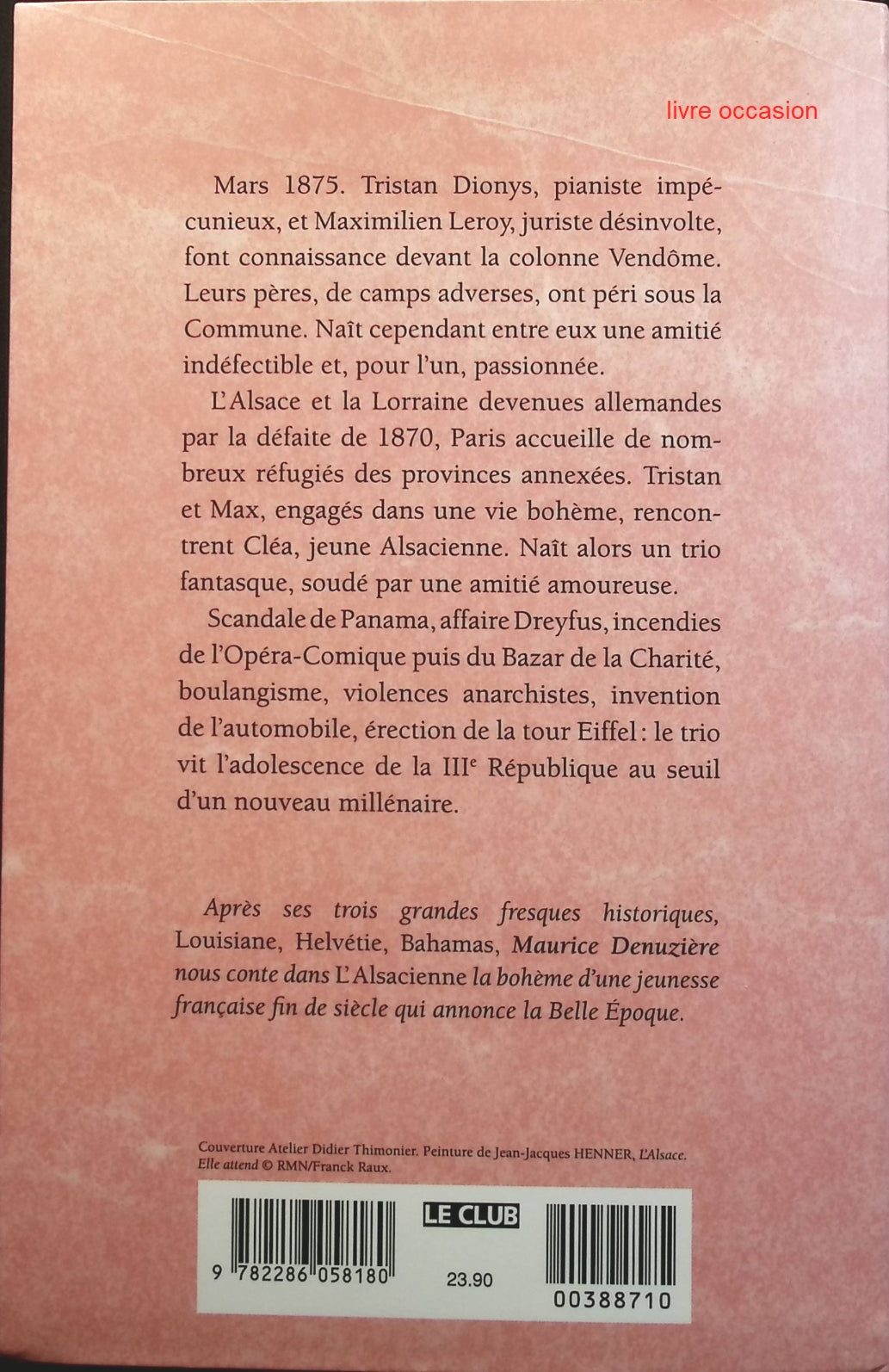 L'Alsacienne - Maurice Denuzière - Livre