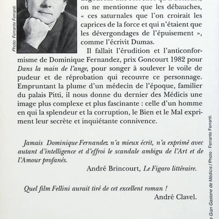 Le dernier des Médicis - Dominique Fernandez - Livre