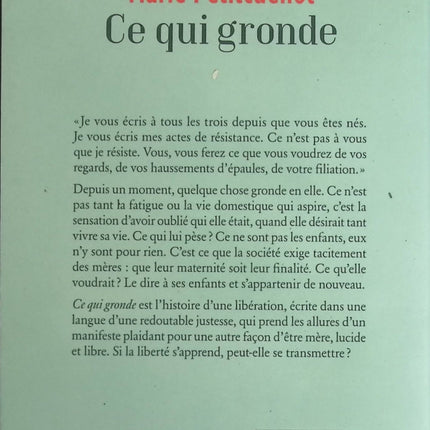 Ce qui gronde - Marie Petitcuénot - Livre