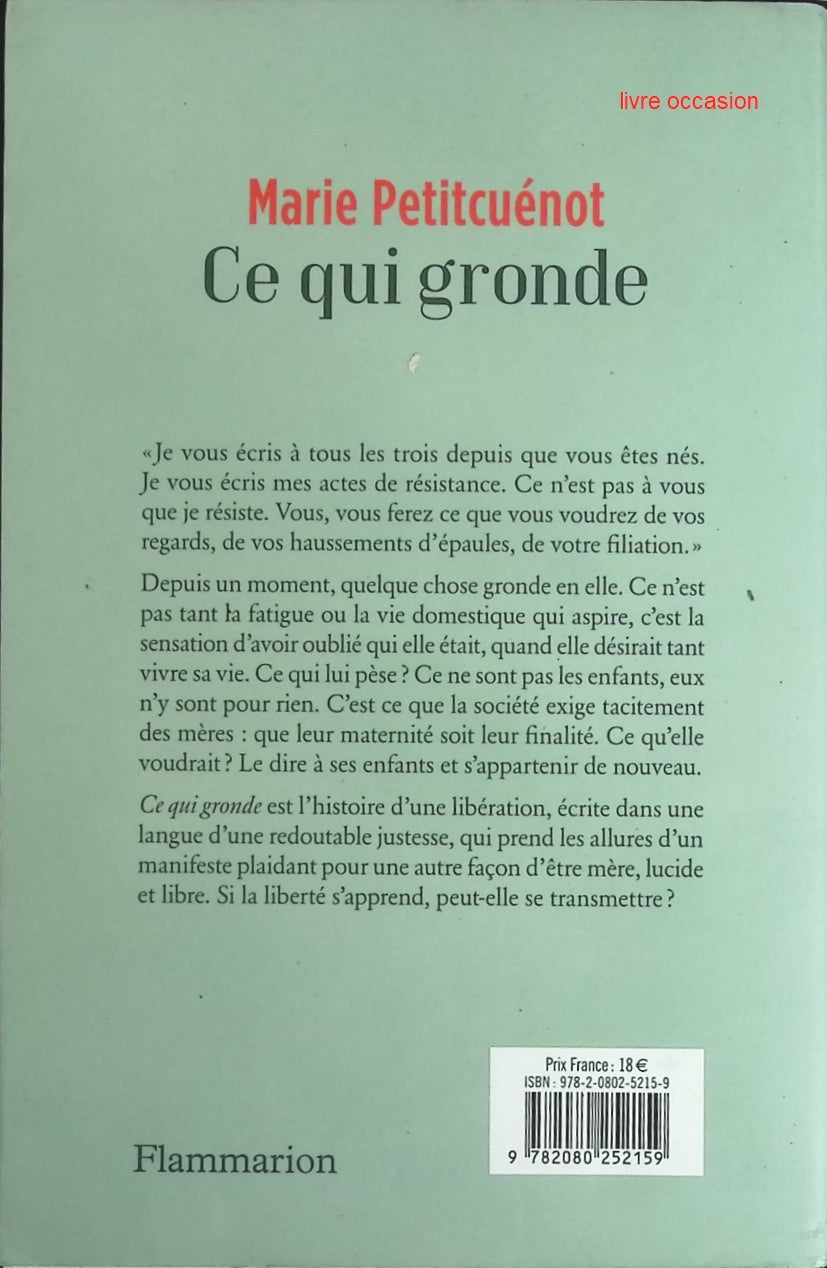 Ce qui gronde - Marie Petitcuénot - Livre