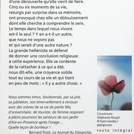 Les révélations de la mémoire - Jacqueline de Romilly - Livre