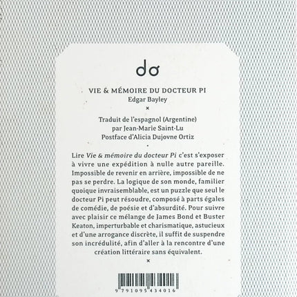 Vie & mémoire du docteur Pi - Edgar Bayley - Livre