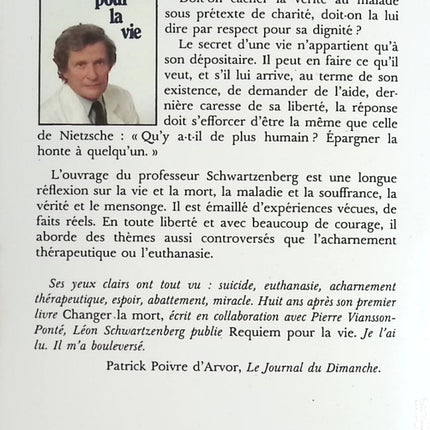 Requiem pour la vie - Léon Schwartzenberg - Livre