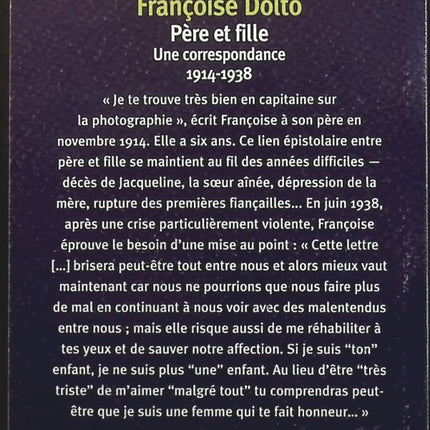 Une correspondance (1914-1938) : Père et fille - Françoise Dolto - Livre