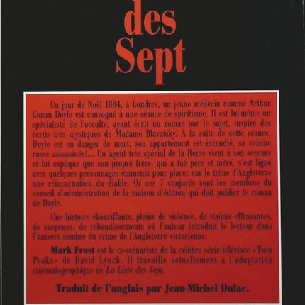 La liste des sept - Mark Frost - Livre
