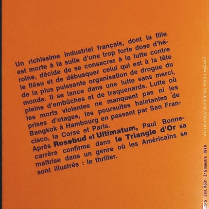 Le triangle d'or - Paul Bonnecarrère - Livre
