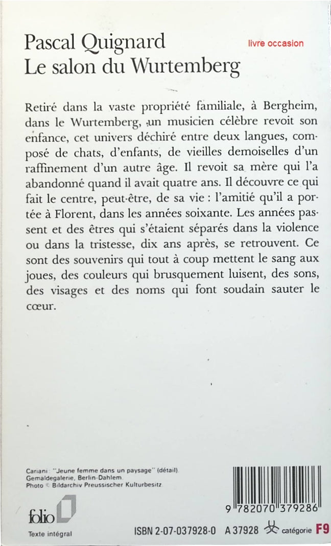 Le Salon de Wurtemberg - Pascal Quignard - Livre