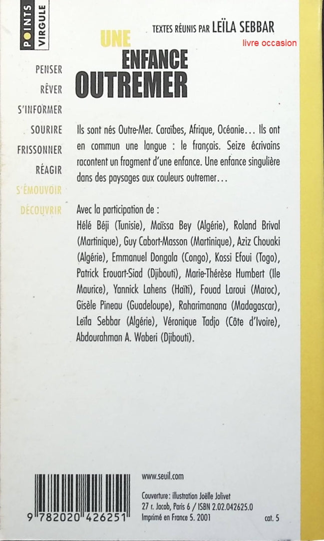 Une enfance outremer - Leïla Sebbar - Livre