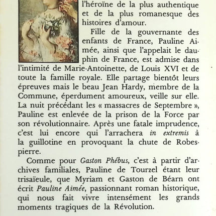 Pauline Aimée - Myriam de Béarn Gaston de Béarn - Livre