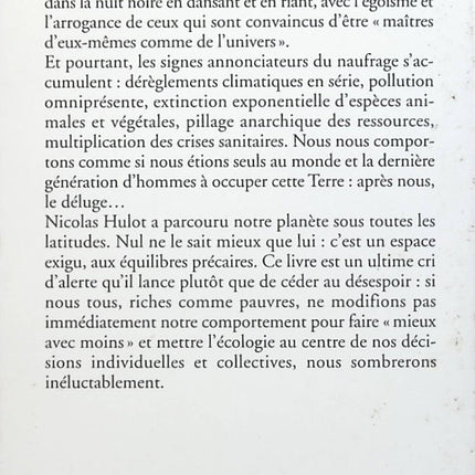 Le Syndrome du Titanic - Nicolas Hulot - Livre