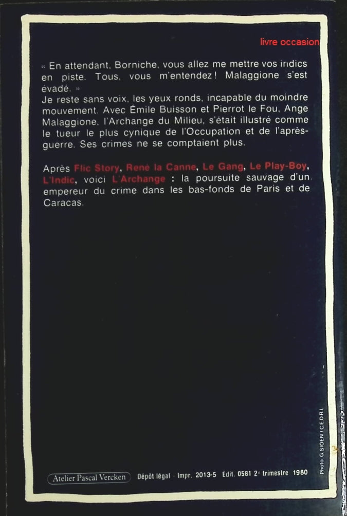 L'Archange - Roger Borniche - Livre