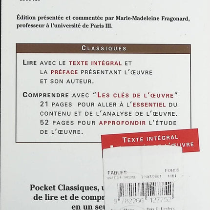 Fables - Jean de La Fontaine - Livre