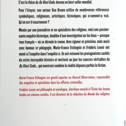 Code Da Vinci l'Enquête - Marie-France Etchegoin - Livre