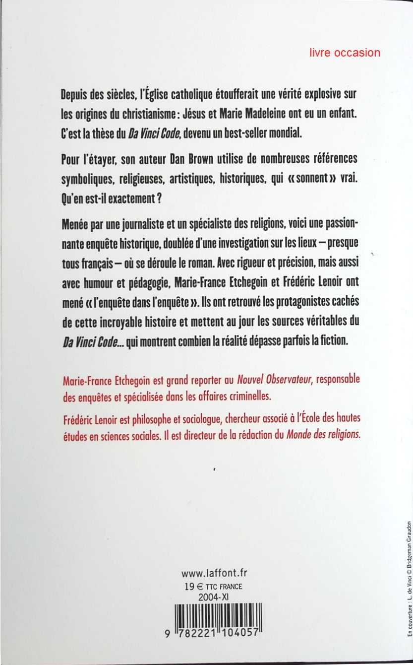 Code Da Vinci l'Enquête - Marie-France Etchegoin - Livre
