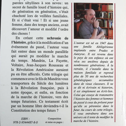 Le fils - Tome 1 Le testament de Mandrin - Pierre Benoist - Livre
