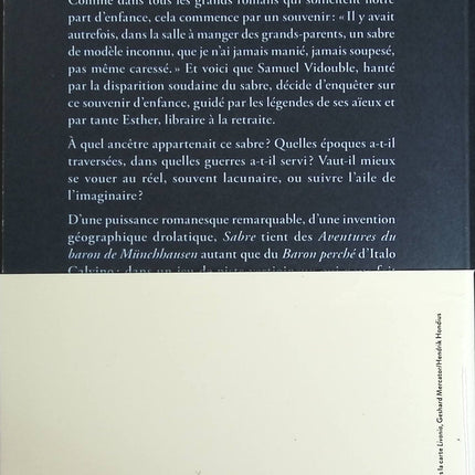 Sabre - Emmanuel Ruben - Livre