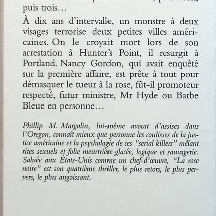 La rose noire - Phillip M. Margolin - Livre