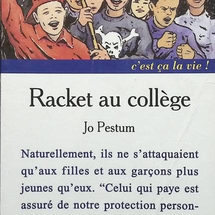 Racket au collège - Jo Pestum - Livre