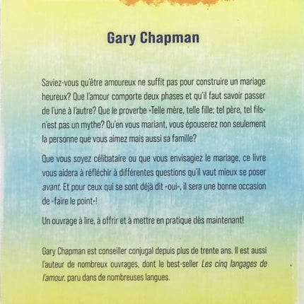 Ce que j'aurais aimé savoir avant de me marier - Gary Chapman - Livre