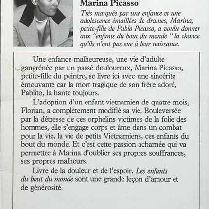 Les enfants du bout du monde - Marina Picasso - Livre