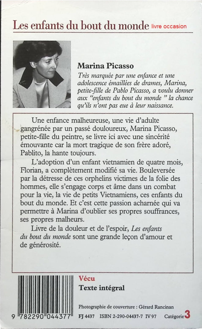 Les enfants du bout du monde - Marina Picasso - Livre