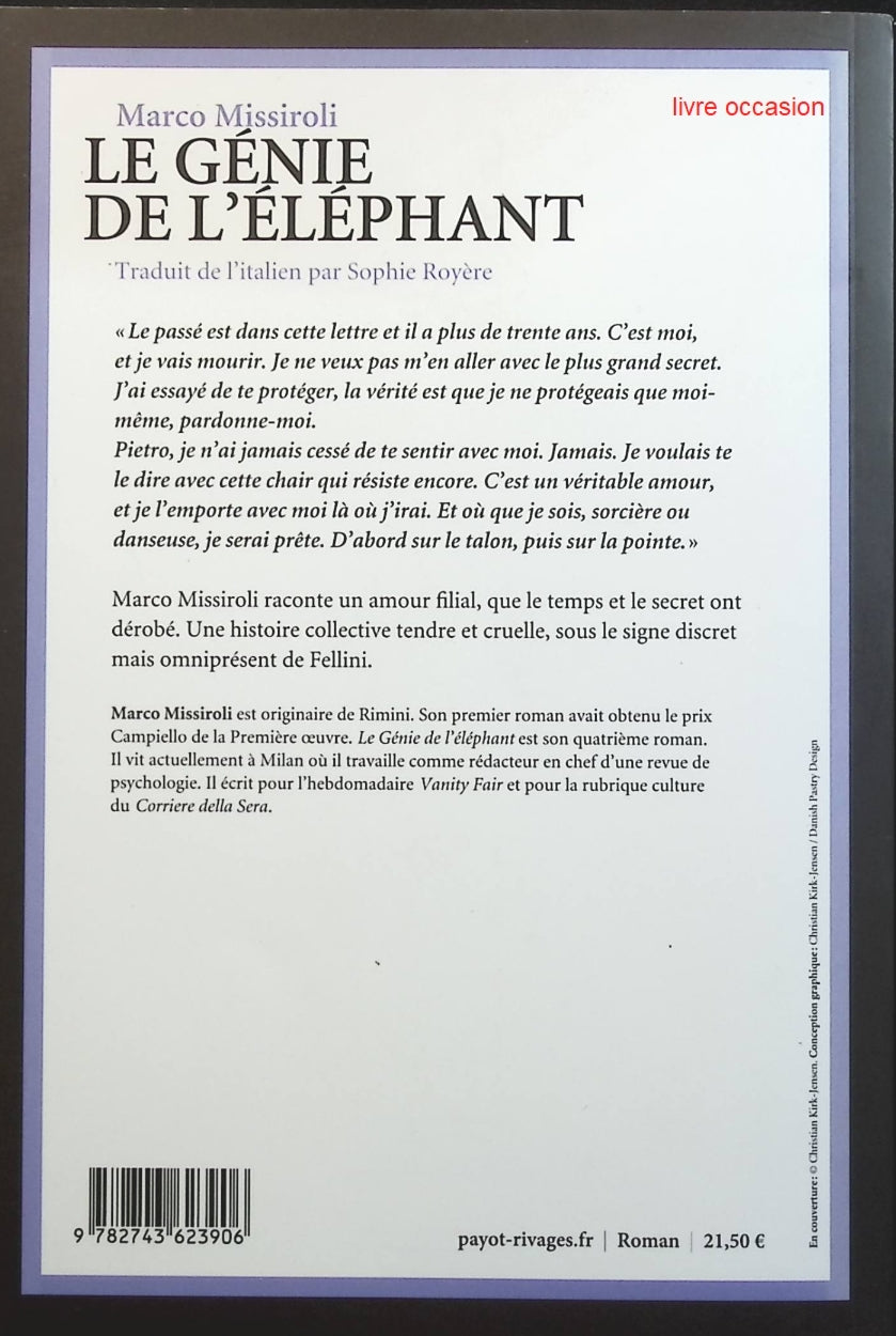 Le génie de l'éléphant - Marco Missiroli - Livre