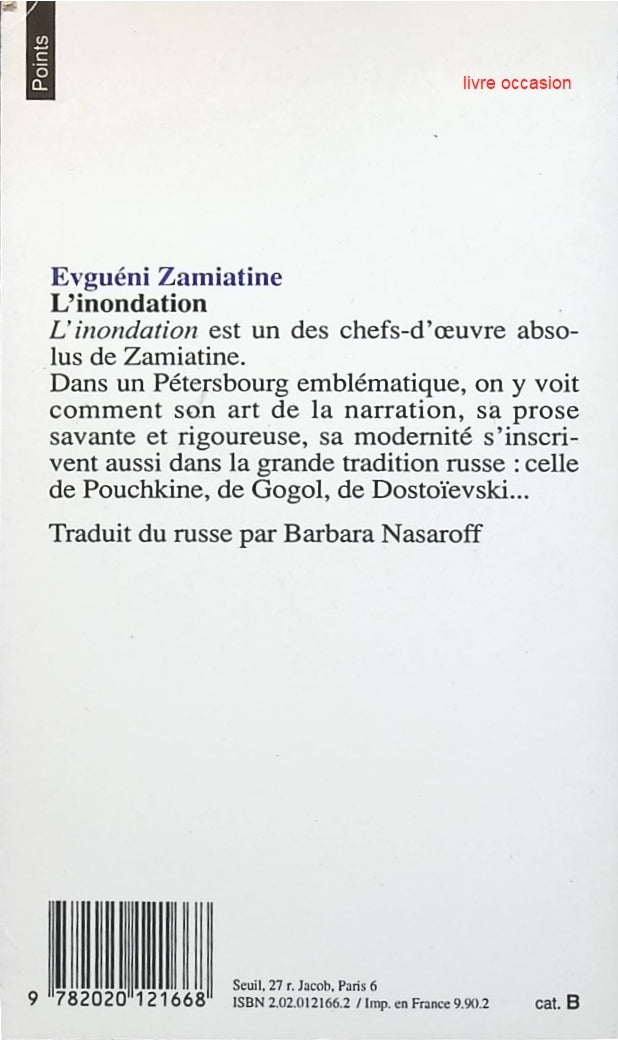 L'inondation - Evgueni Zamiatine - Livre