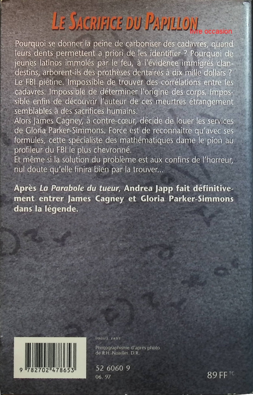 Le Sacrifice du papillon - Andrea H. Japp - Livre