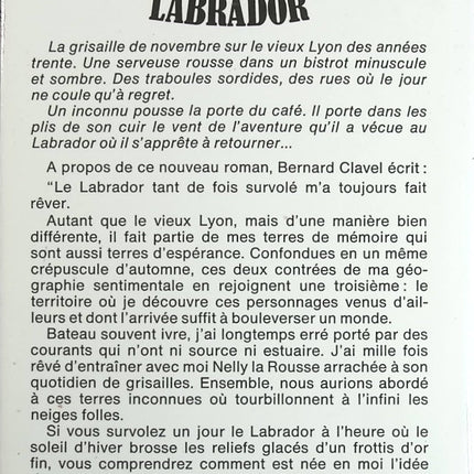 L'homme du Labrador - Bernard Clavel - Livre
