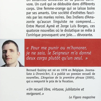 Contes carnivores - Bernard Quiriny - Livre